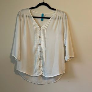 White sheer blouse